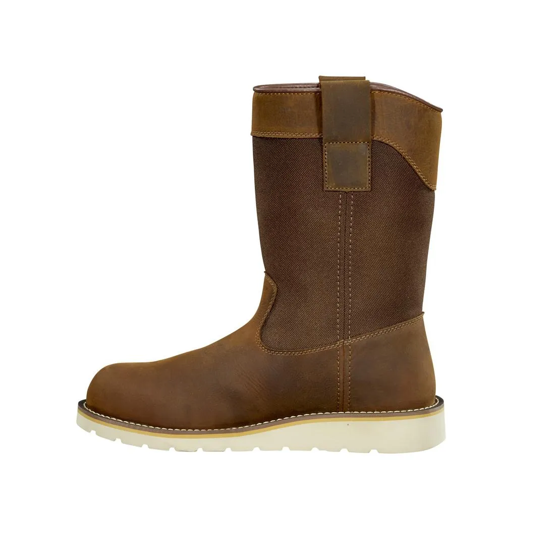 10" Women's Wellington Steel-Toe Waterproof Pull-On Wedge Work Boot Brown