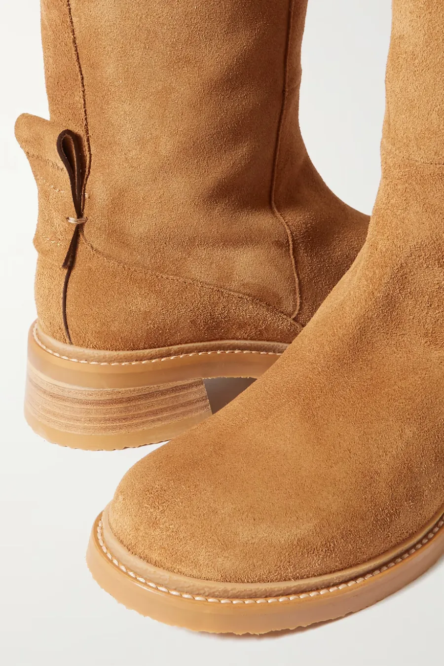 Bonni Suede Knee Boots Tobacco