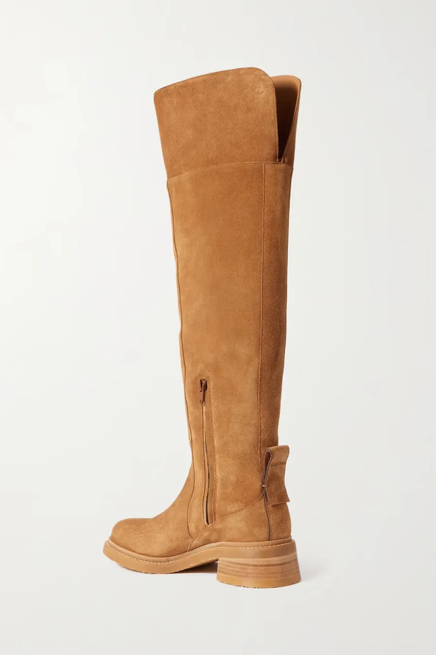 Bonni Suede Knee Boots Tobacco