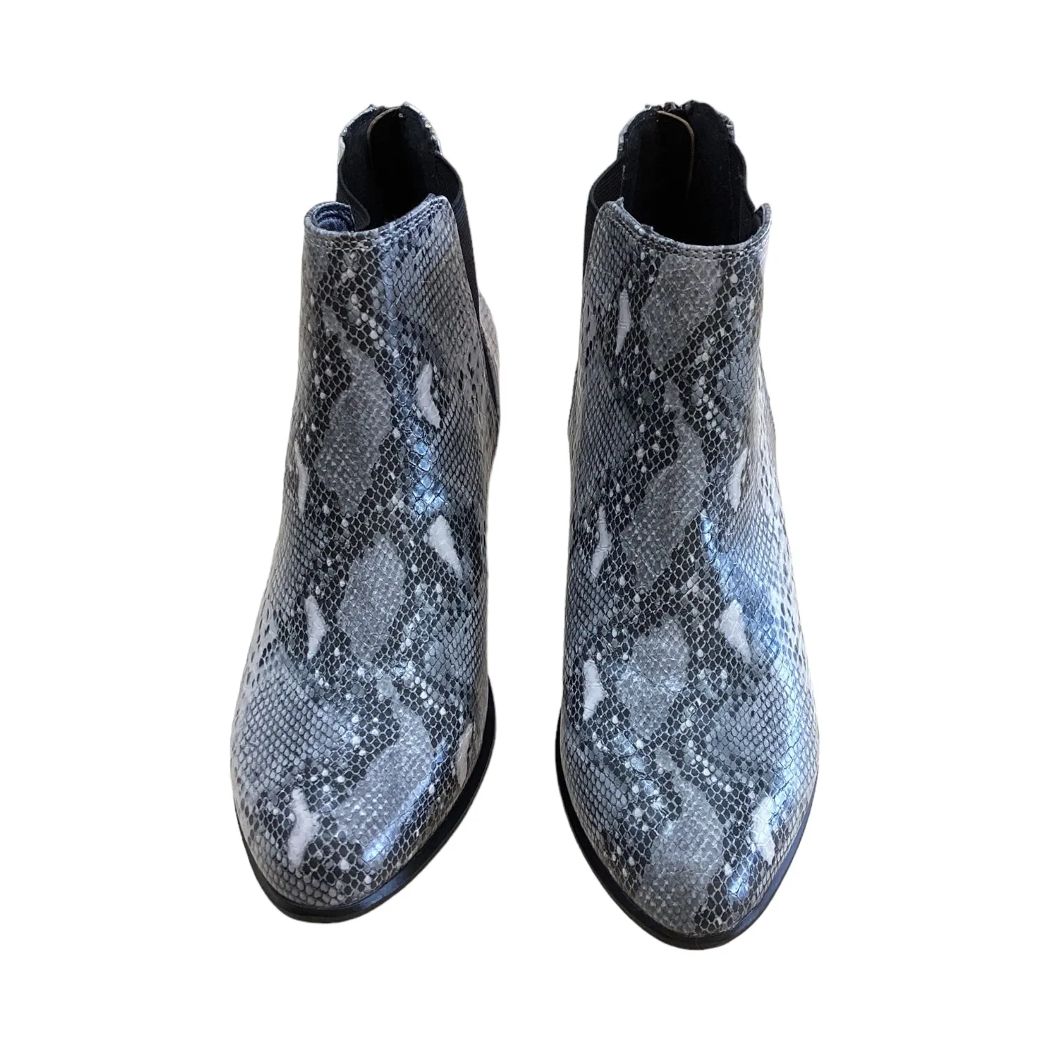 Boots Ankle Heels By Esprit In Snakeskin Print, Size: 7.5