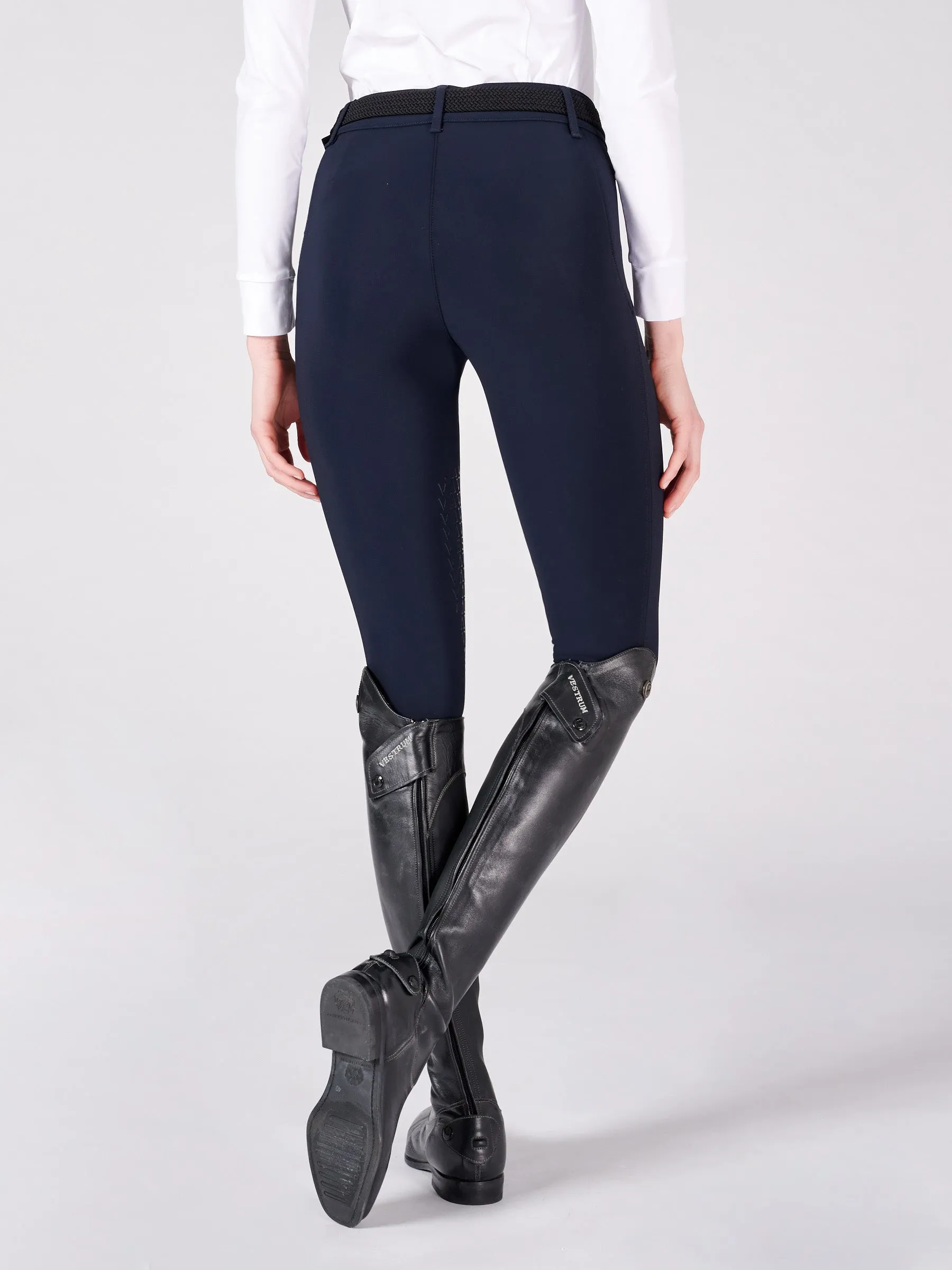 Coblenza Side Zip High Waist Breeches with Knee Grip