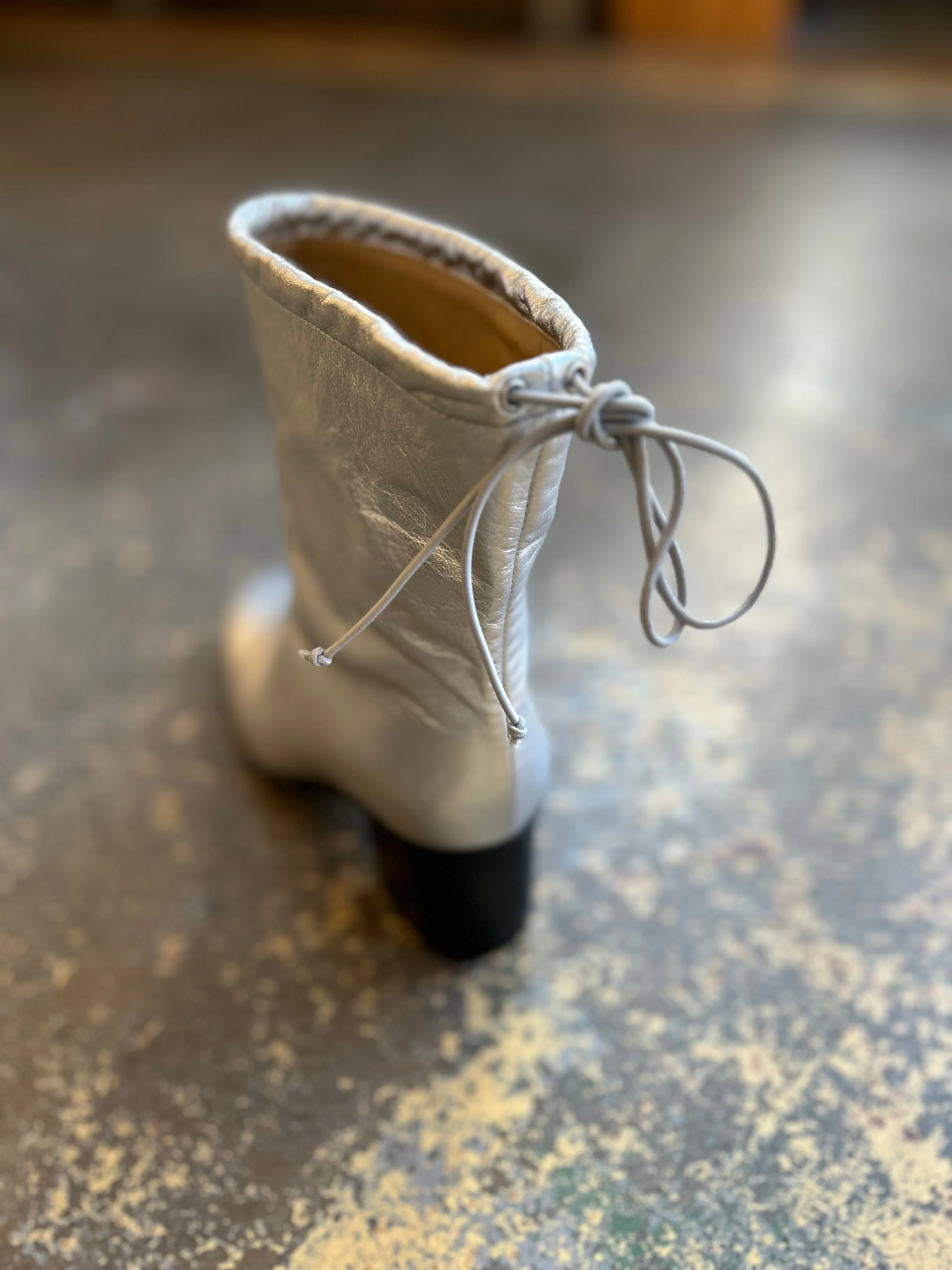 Drawstring Ankle Boot