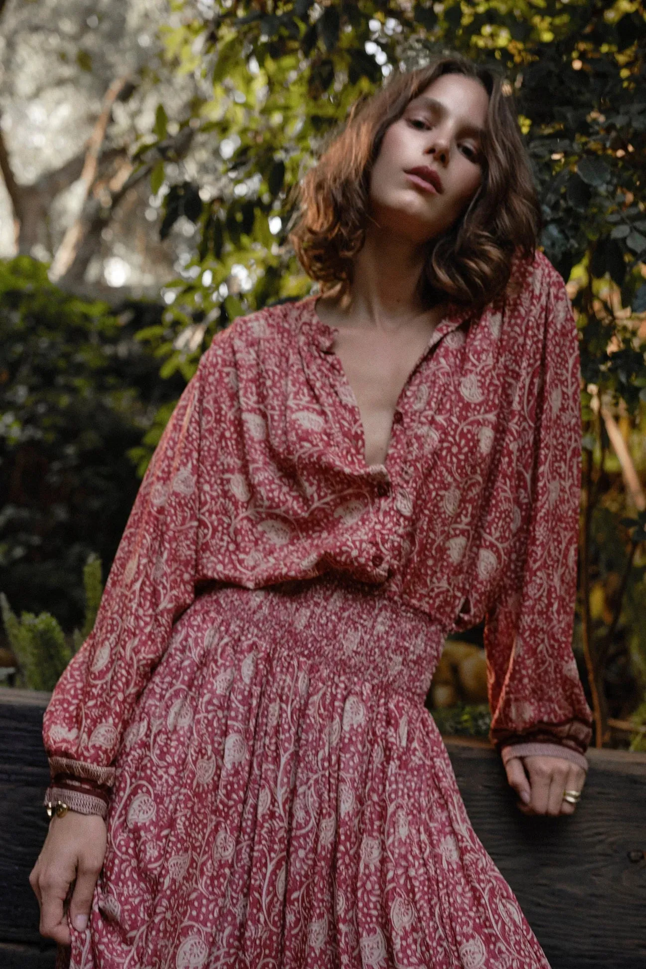 Natalie Martin Long Sleeve Shirt in Terracotta