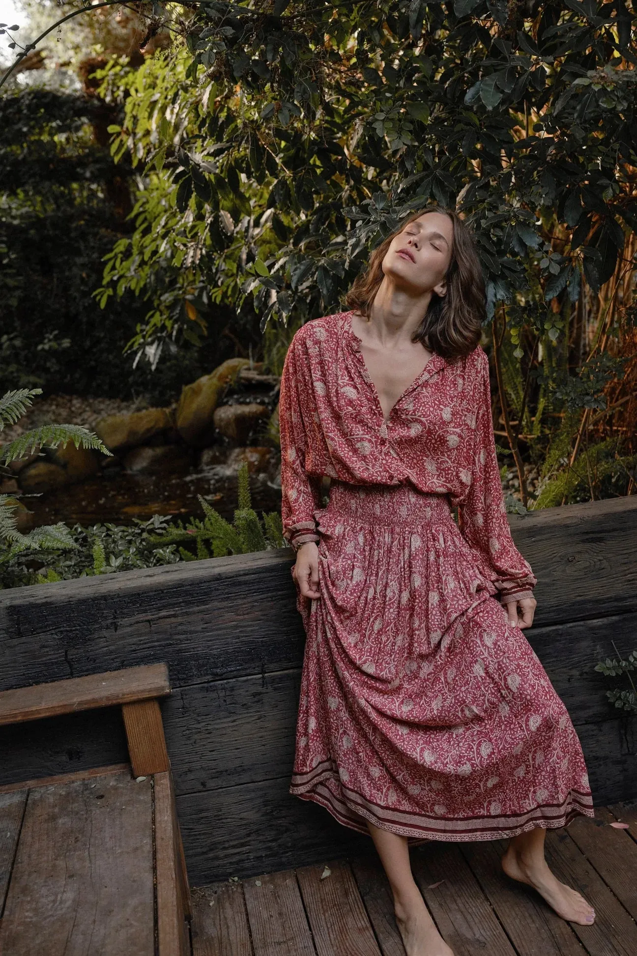 Natalie Martin Long Sleeve Shirt in Terracotta